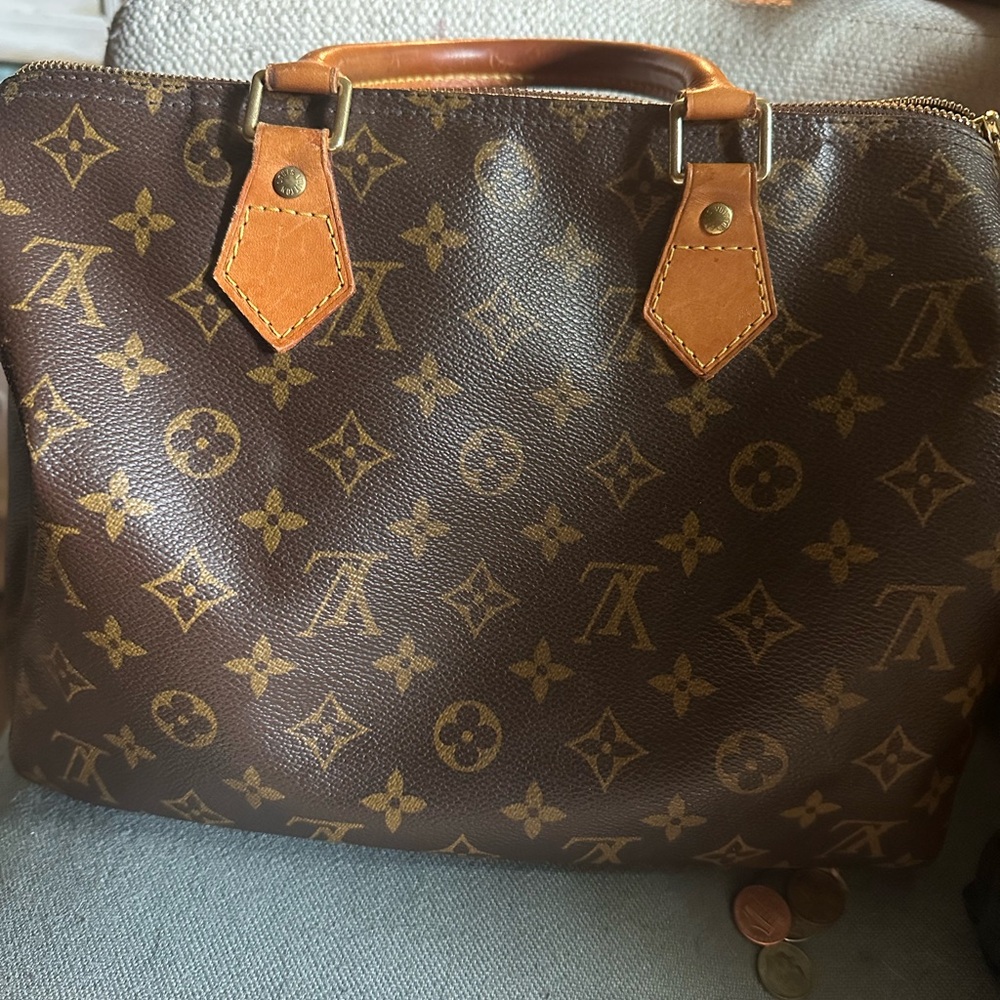 Louis Vuitton Brown and Tan Monogram Tote